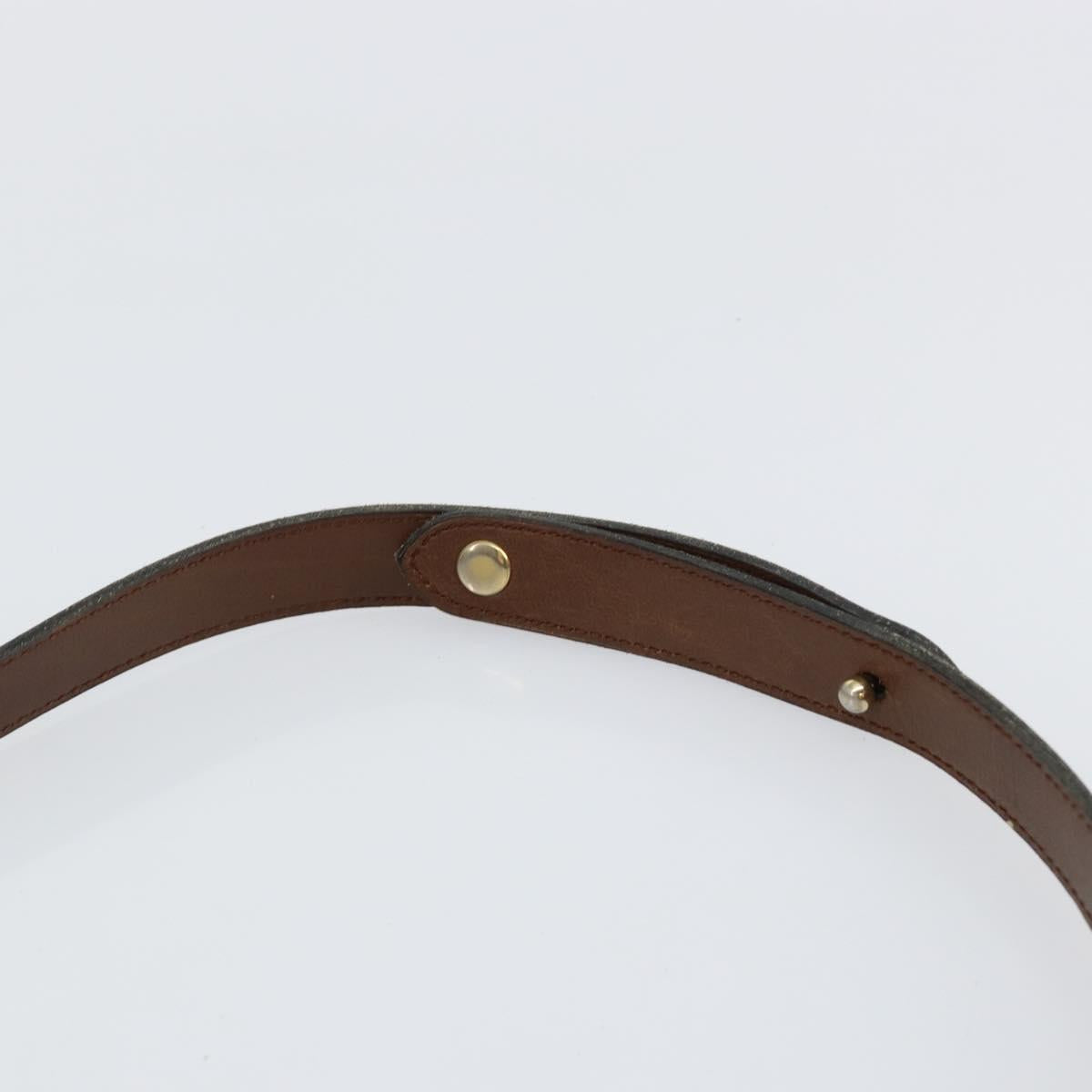 Christian Dior Shoulder Bag Leather Brown Gold Auth bs29937