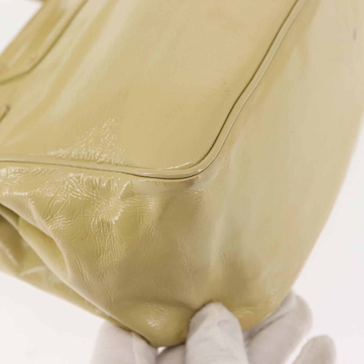 LOUIS VUITTON Cruise line Sac Bicolor Hand Bag Enamel Yellow M92547 Auth bs29940