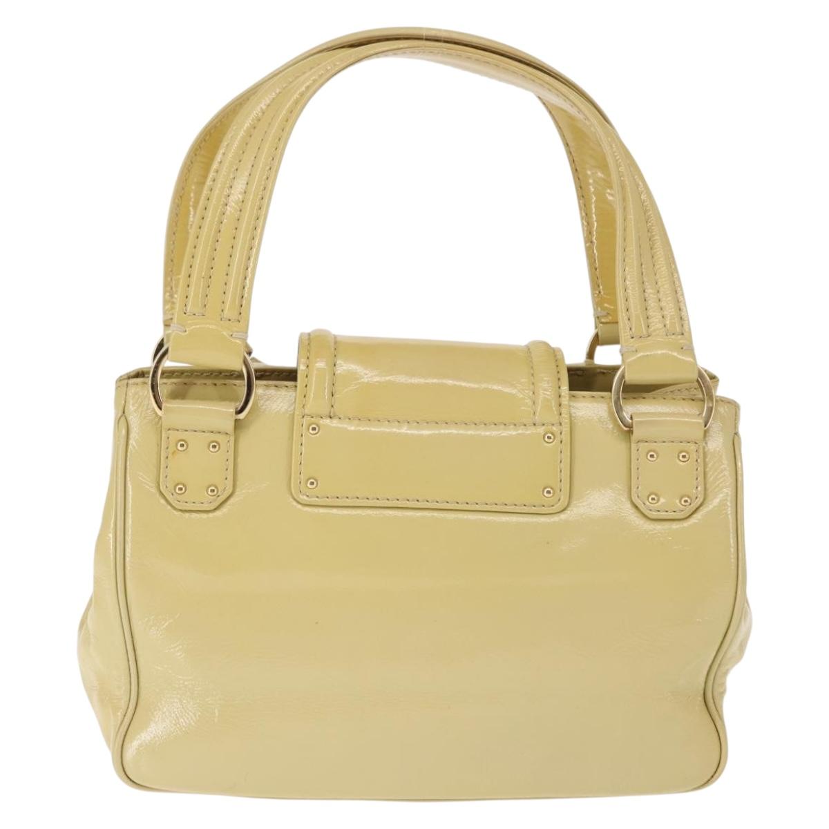 LOUIS VUITTON Cruise line Sac Bicolor Hand Bag Enamel Yellow M92547 Auth bs29940