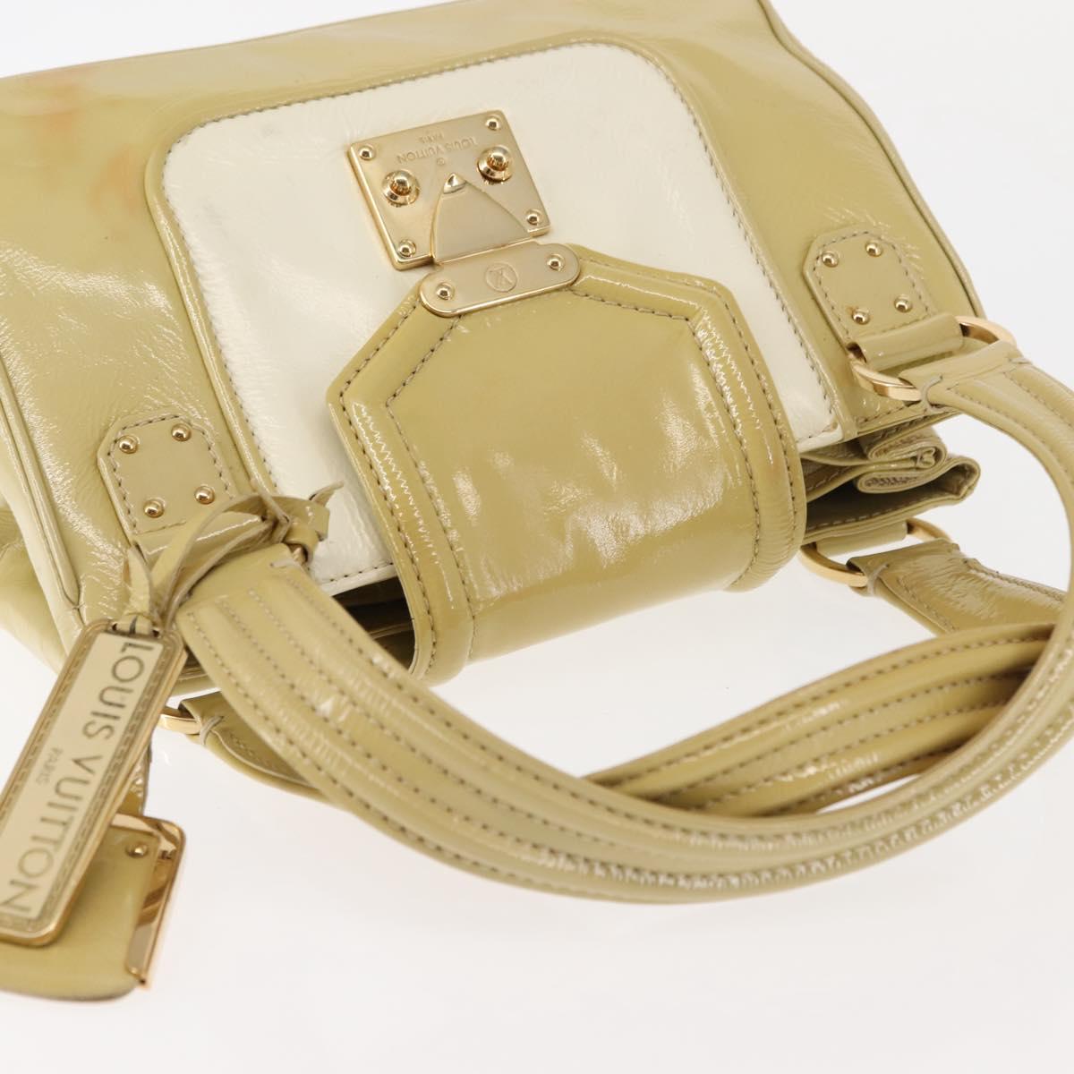 LOUIS VUITTON Cruise line Sac Bicolor Hand Bag Enamel Yellow M92547 Auth bs29940