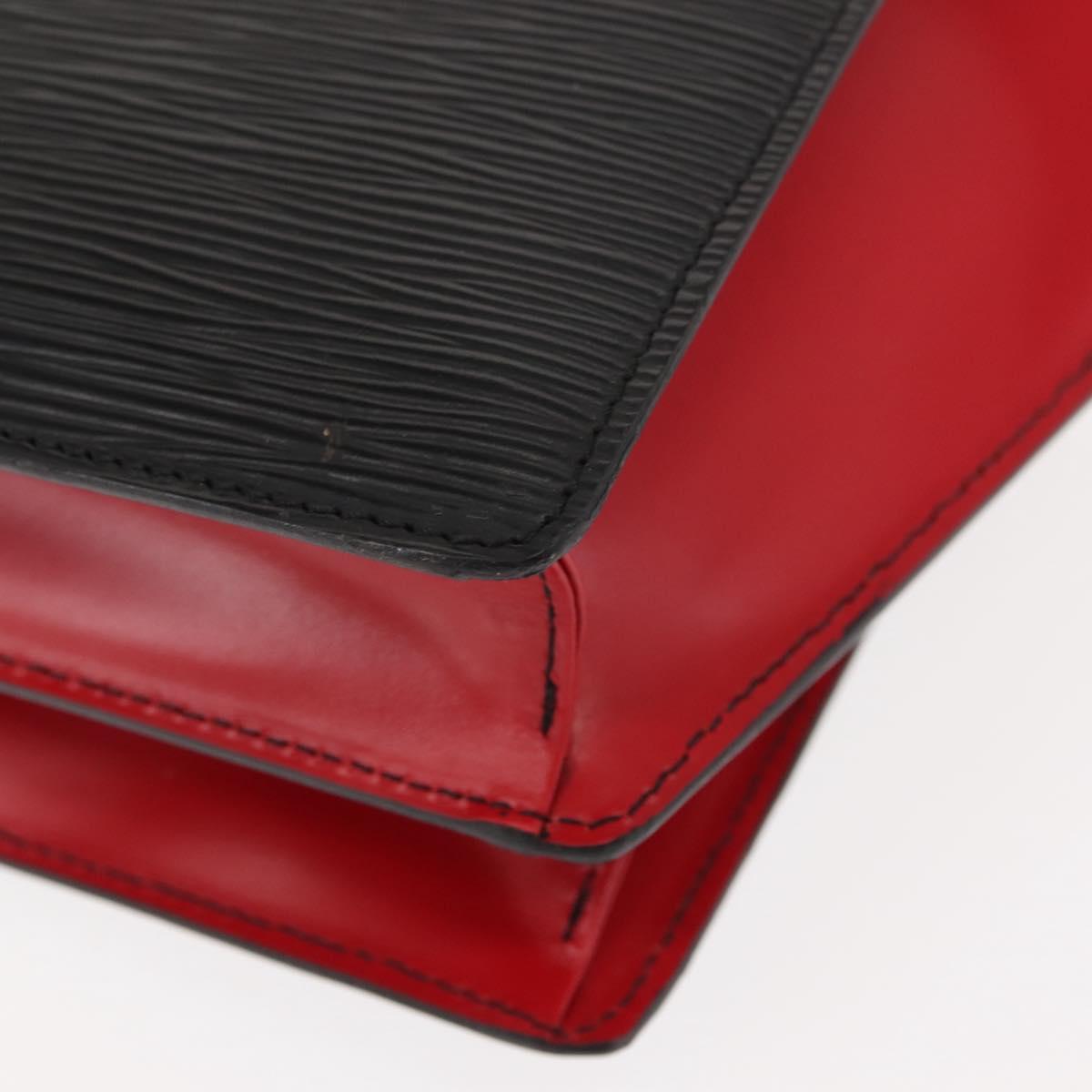 LOUIS VUITTON Epi Bicolor Varenne Hand Bag Black Red M52387 LV Auth bs29941