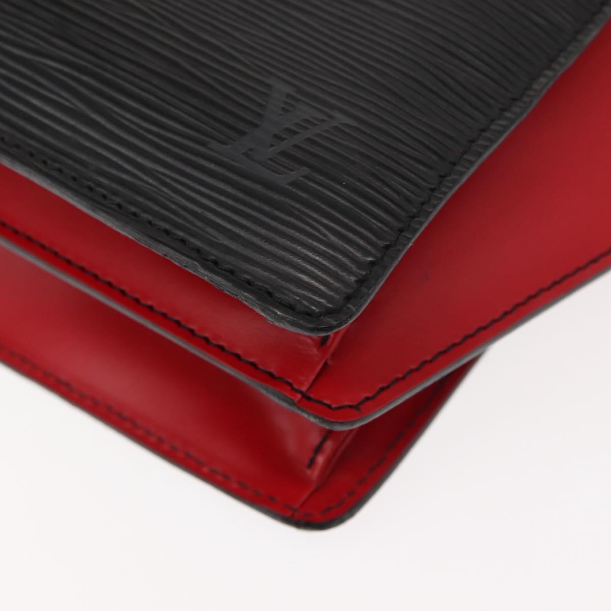 LOUIS VUITTON Epi Bicolor Varenne Hand Bag Black Red M52387 LV Auth bs29941
