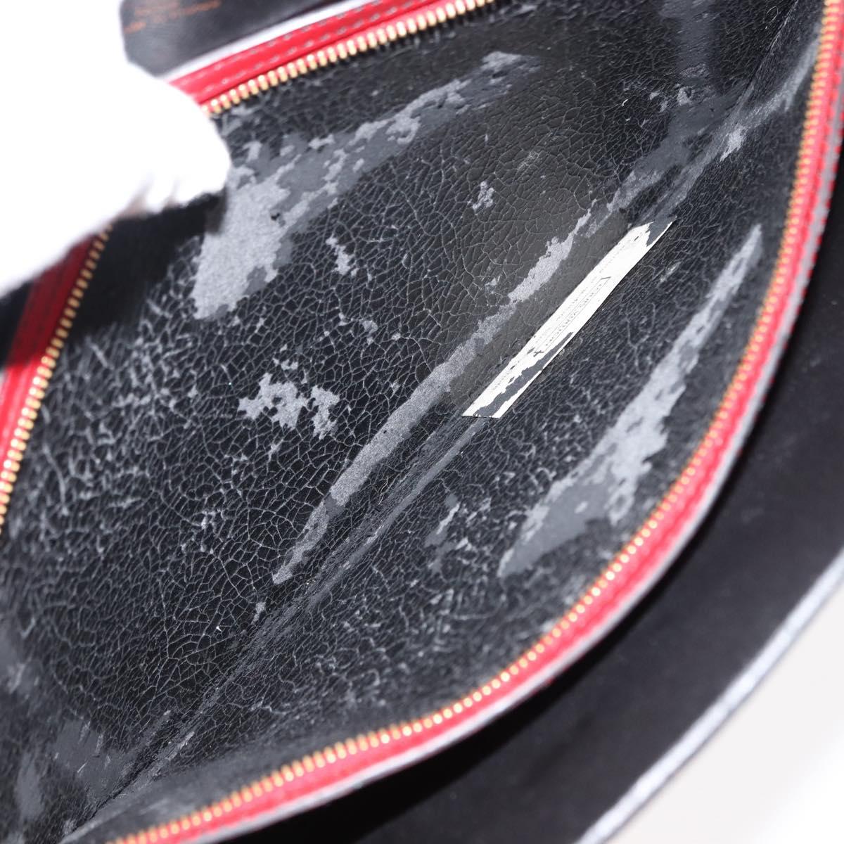 LOUIS VUITTON Epi Bicolor Varenne Hand Bag Black Red M52387 LV Auth bs29941