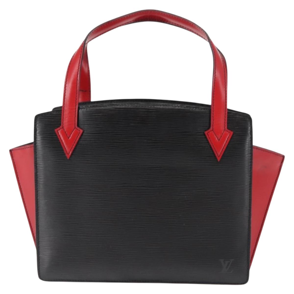 LOUIS VUITTON Epi Bicolor Varenne Hand Bag Black Red M52387 LV Auth bs29941