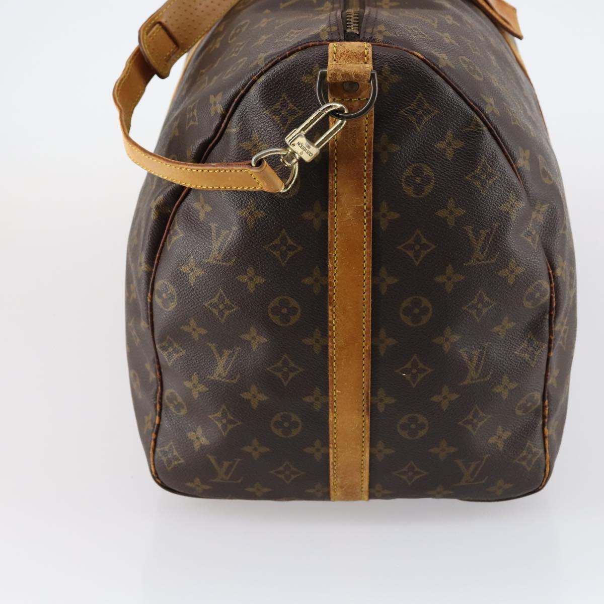 LOUIS VUITTON Monogram Keepall Bandouliere 60 Boston Bag M41412 LV Auth bs29946