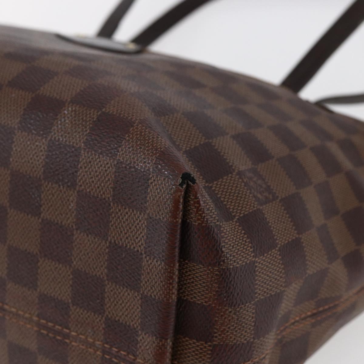 LOUIS VUITTON Damier Ebene Jena MM Tote Bag N41013 LV Auth bs29959