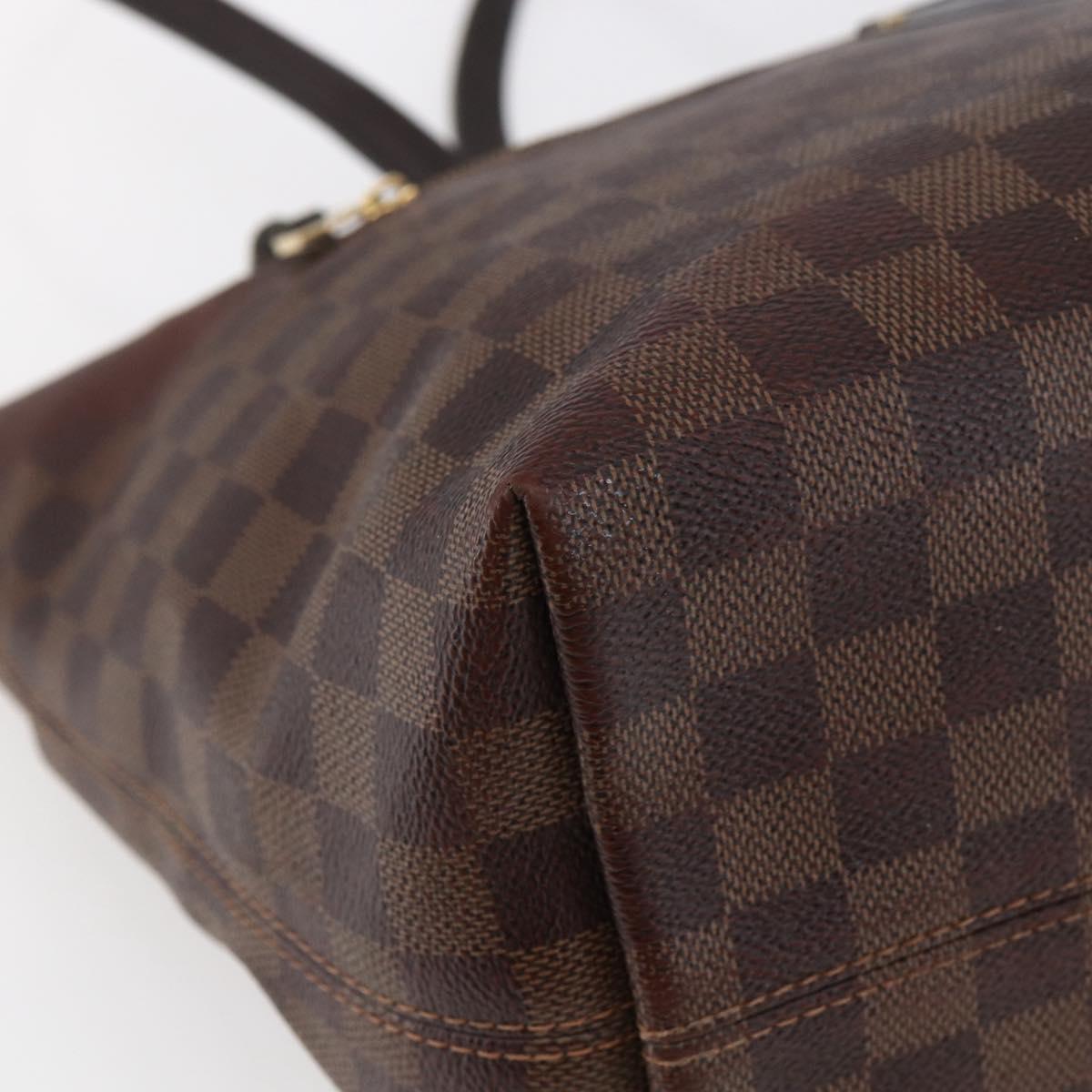 LOUIS VUITTON Damier Ebene Jena MM Tote Bag N41013 LV Auth bs29959