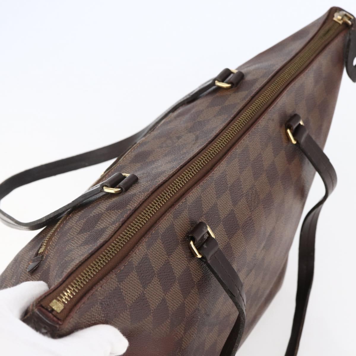 LOUIS VUITTON Damier Ebene Jena MM Tote Bag N41013 LV Auth bs29959