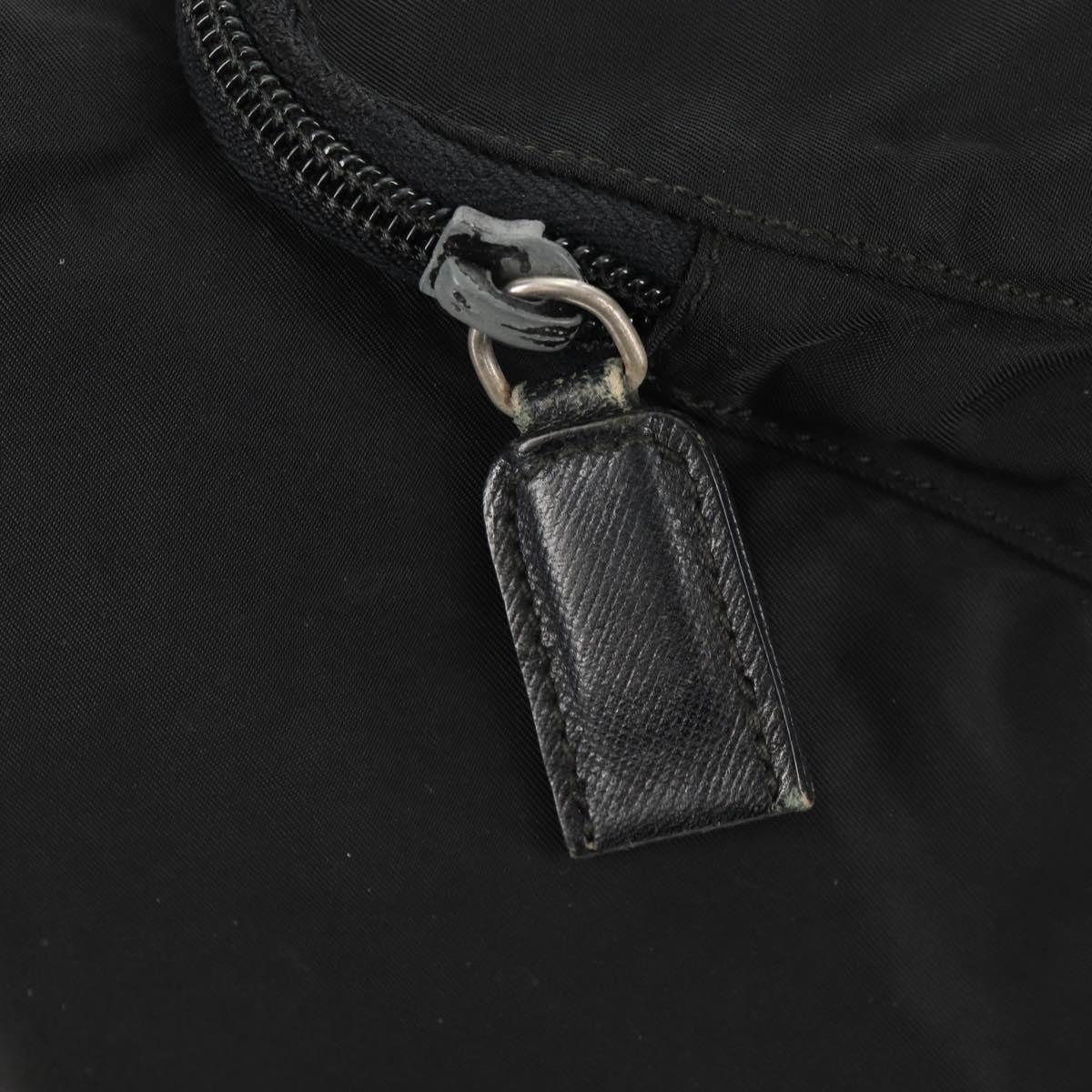 PRADA Backpack Nylon Black Silver Auth bs29965