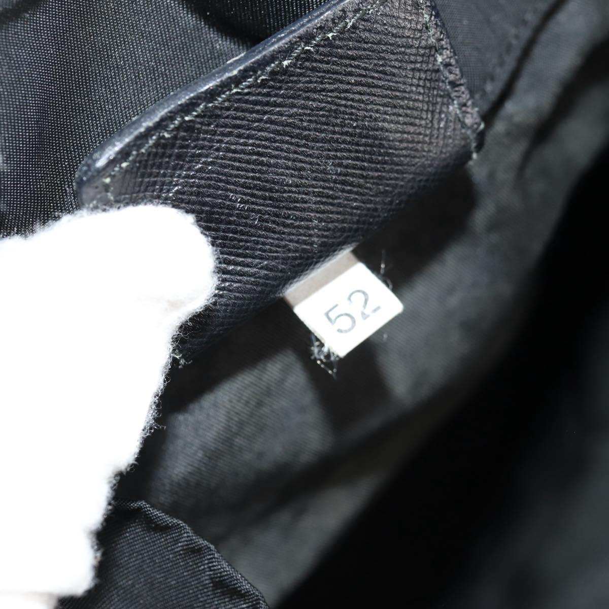 PRADA Backpack Nylon Black Silver Auth bs29965