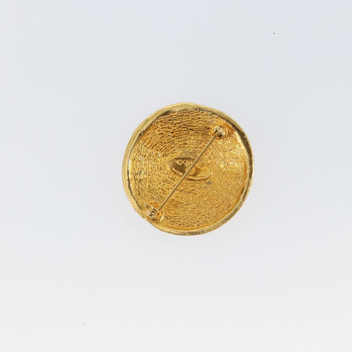 CHANEL 31 RUE CAMBON PARIS Brooch Gold Tone CC Auth bs29968