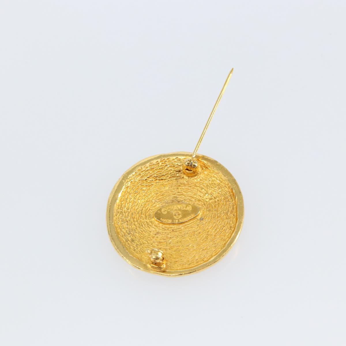CHANEL 31 RUE CAMBON PARIS Brooch Gold Tone CC Auth bs29968