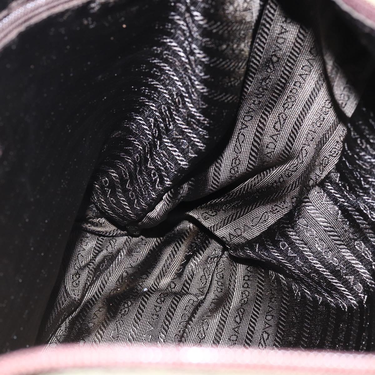 PRADA Tote Bag Nylon Khaki Silver Auth bs29971