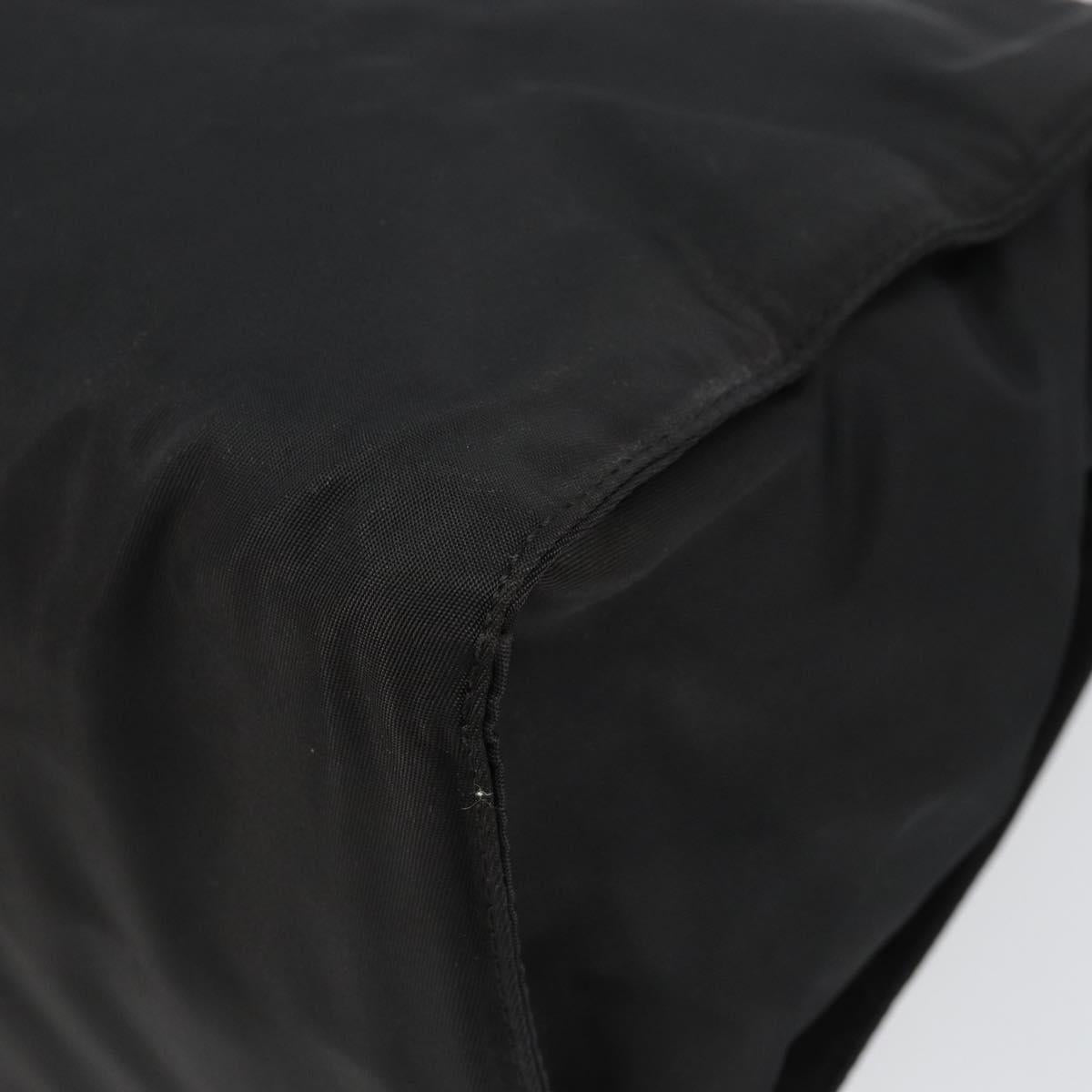 PRADA Hand Bag Nylon Black Gold Auth bs29974