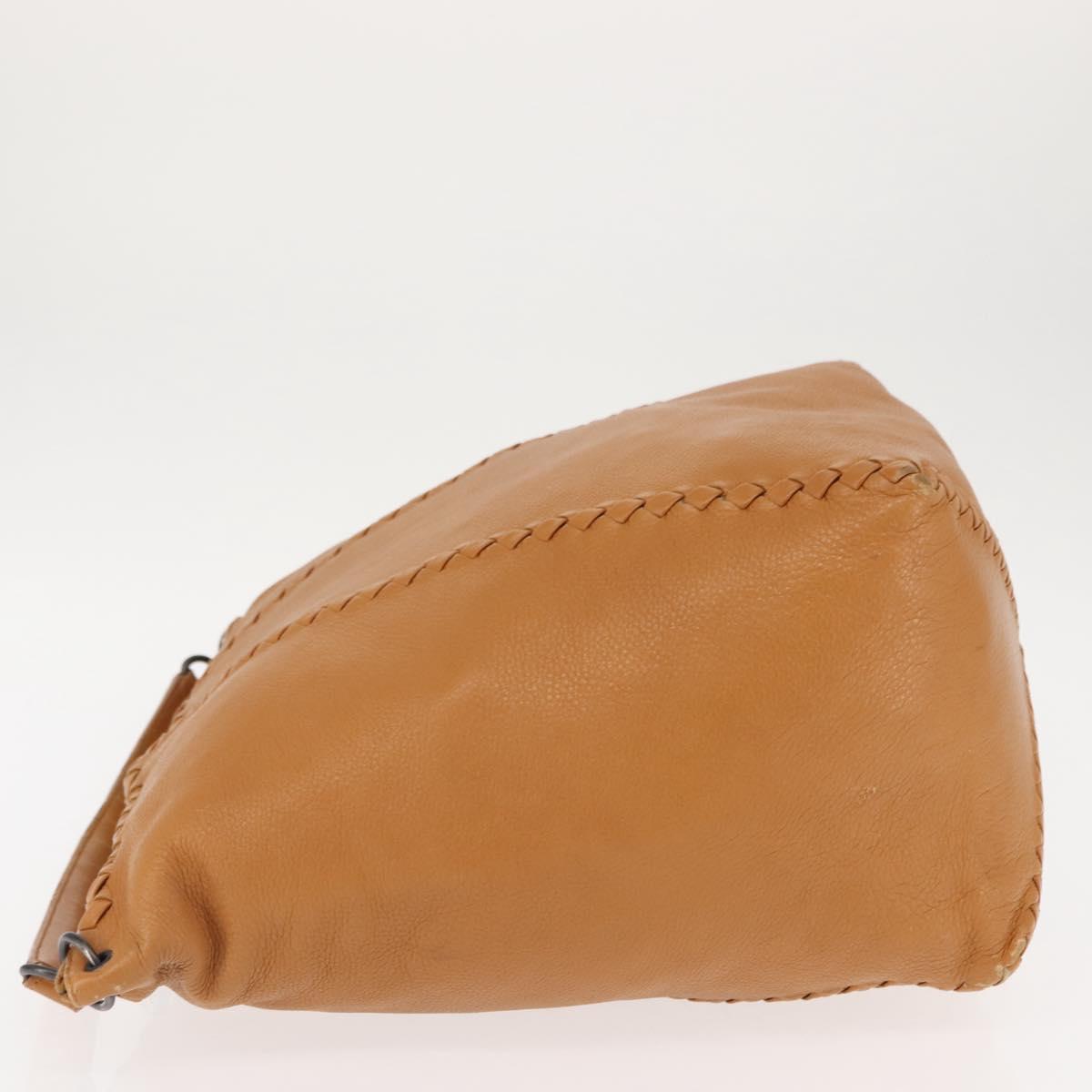 BALENCIAGA Shoulder Bag Leather Brown Auth bs29979