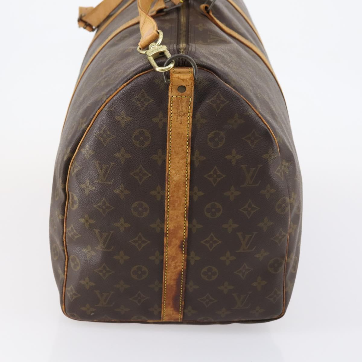 LOUIS VUITTON Monogram Keepall Bandouliere 60 Boston Bag M41412 LV Auth bs29981