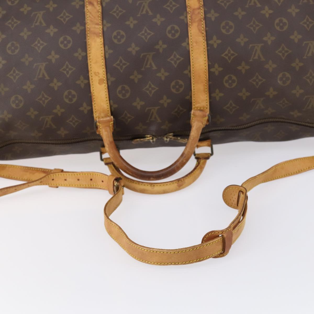 LOUIS VUITTON Monogram Keepall Bandouliere 60 Boston Bag M41412 LV Auth bs29981