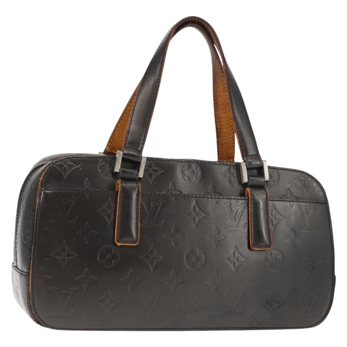 LOUIS VUITTON Monogram Mat Shelton Hand Bag Noir M55172 LV Auth bs29984