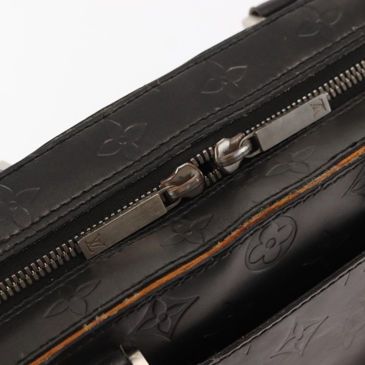 LOUIS VUITTON Monogram Mat Shelton Hand Bag Noir M55172 LV Auth bs29984