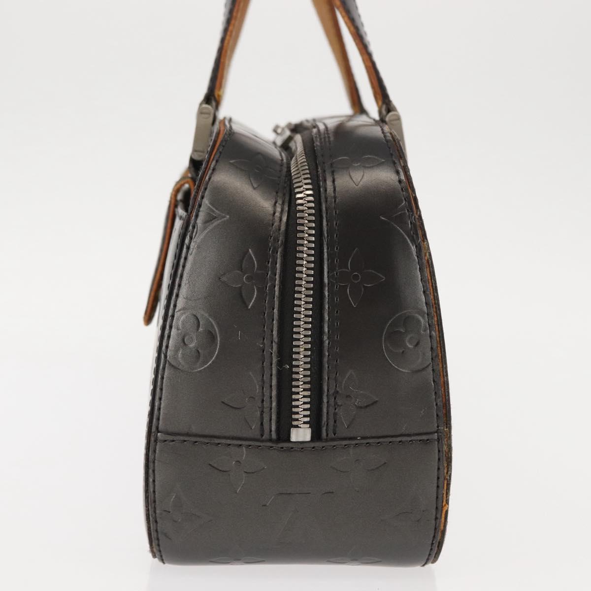LOUIS VUITTON Monogram Mat Shelton Hand Bag Noir M55172 LV Auth bs29984