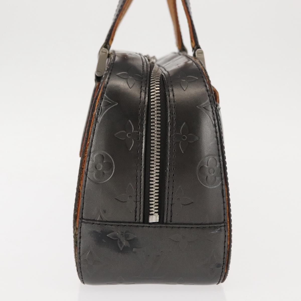 LOUIS VUITTON Monogram Mat Shelton Hand Bag Noir M55172 LV Auth bs29984
