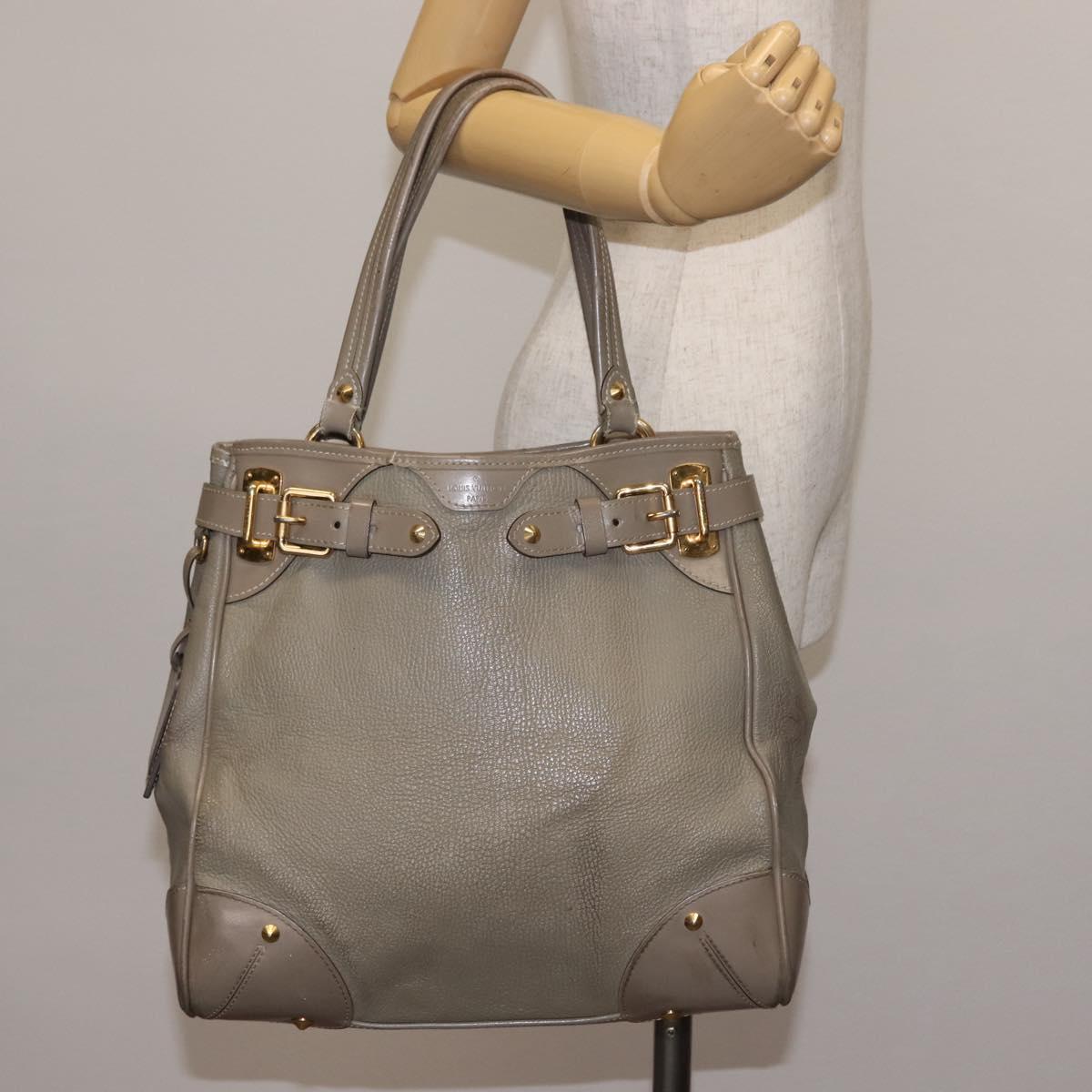 LOUIS VUITTON Suhari Majestu Hand Bag Gray M95652 LV Auth bs29987