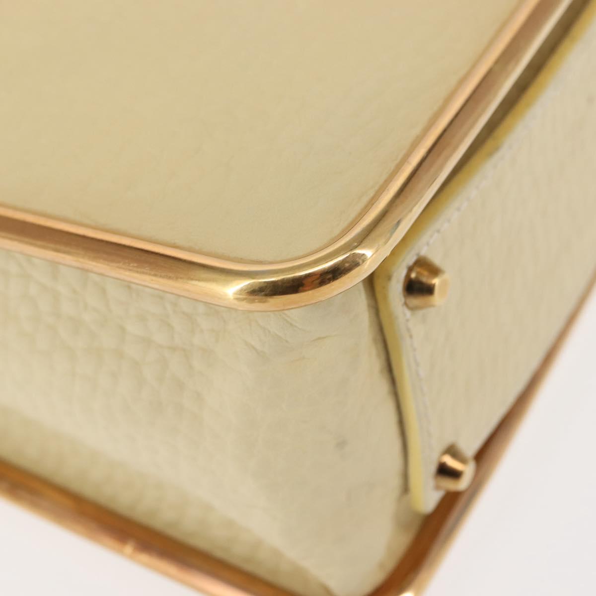 Chloe Sally Shoulder Bag Leather Beige Gold Auth bs29994