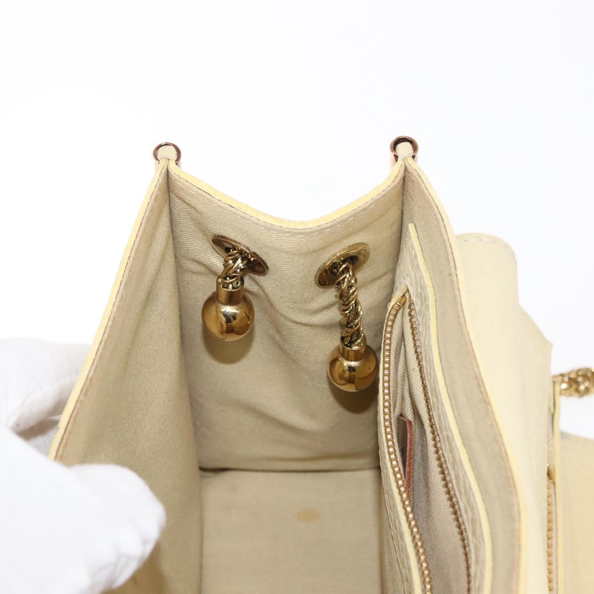 Chloe Sally Shoulder Bag Leather Beige Gold Auth bs29994