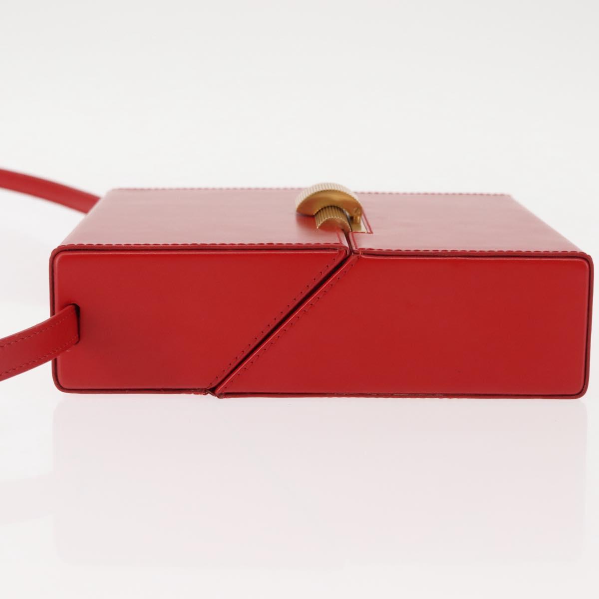 BOTTEGA VENETA Daisy Shoulder Bag Leather Red Gold Auth bs29995