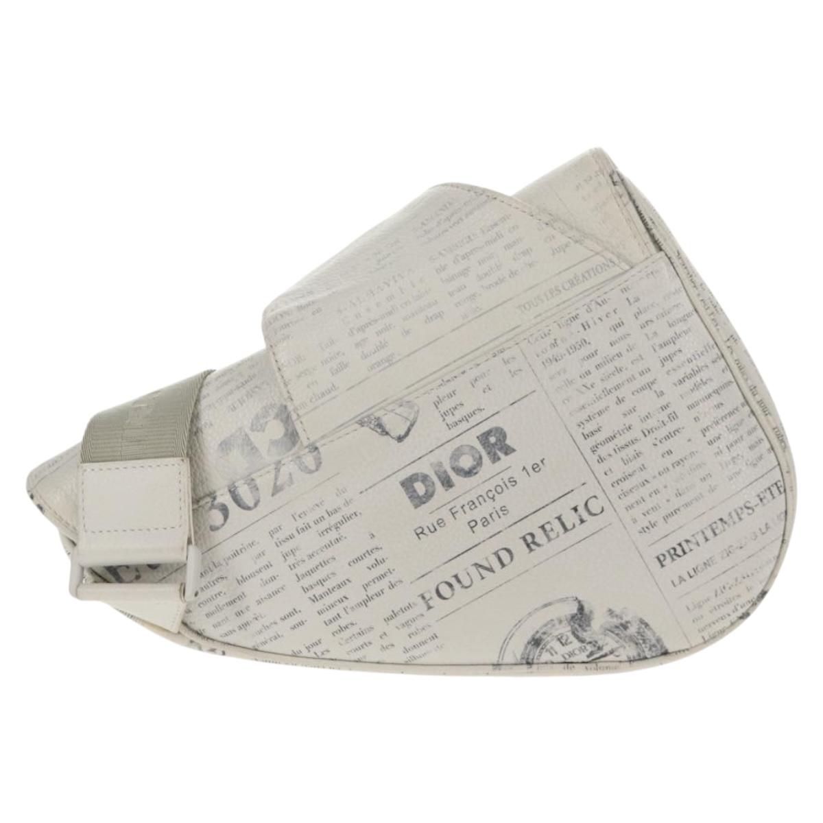 Christian Dior Newspaper Saddle Bag Leather Dior ~ DANIEL ARSHAM Auth bs29998V