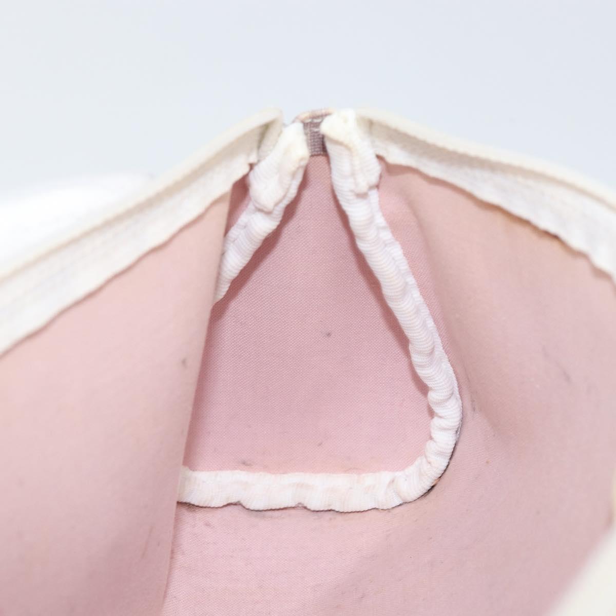 Christian Dior Trotter Canvas Pouch PVC Purple Silver Auth bs29999