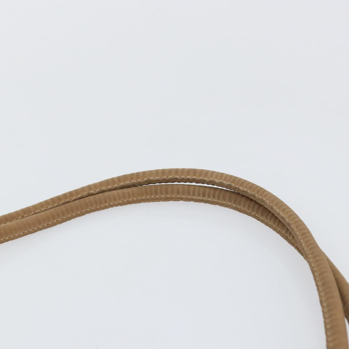 Christian Dior Canage Shoulder Bag Nylon Beige Gold Auth bs30004