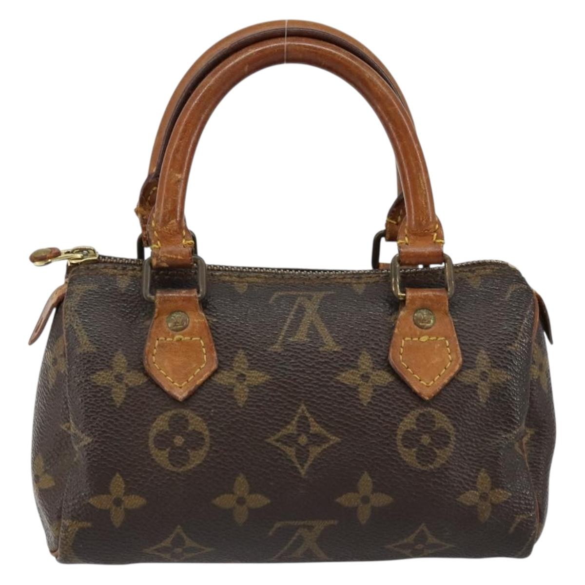 LOUIS VUITTON Monogram Mini Speedy Hand Bag M41534 LV Auth bs30005
