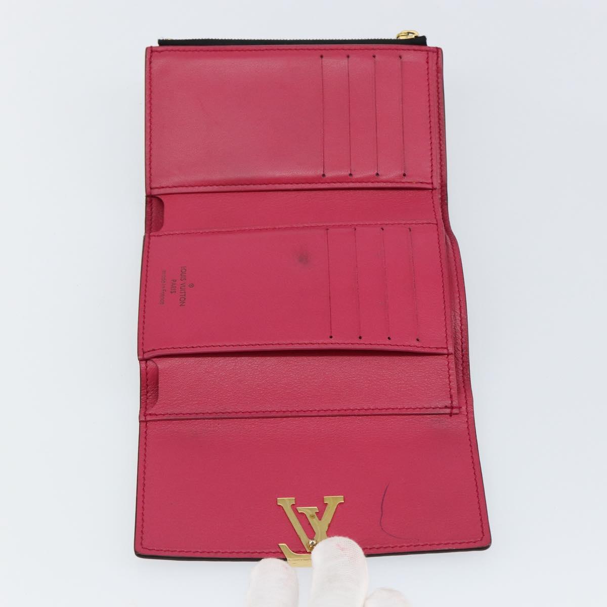 LOUIS VUITTON Portefeuille Capucines Wallet Leather Black M62157 LV Auth bs30017