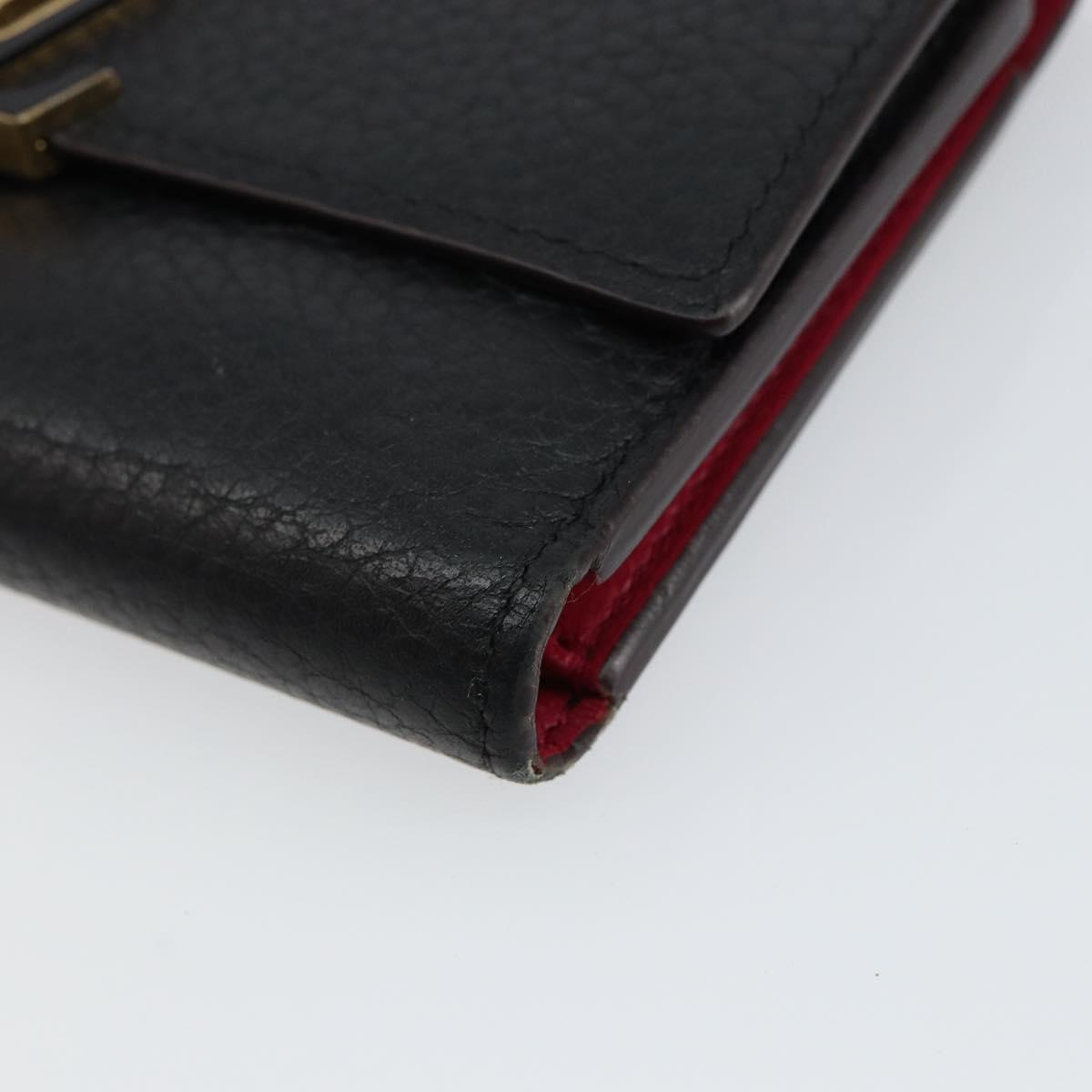 LOUIS VUITTON Portefeuille Capucines Wallet Leather Black M62157 LV Auth bs30017