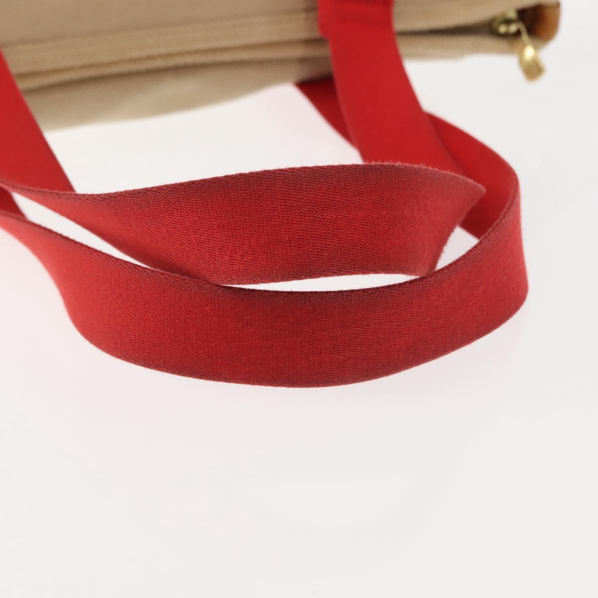 LOUIS VUITTON Antigua Cabas MM Tote Bag Beige Red M40035 LV Auth bs30019