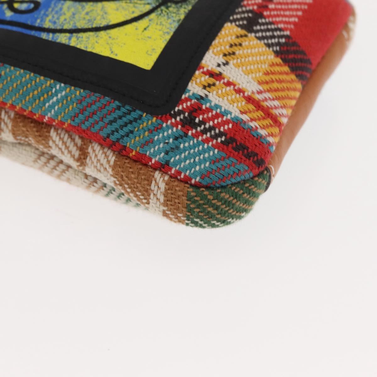 LOEWE Nature Shoulder Bag Canvas Multicolor Silver Auth bs30021