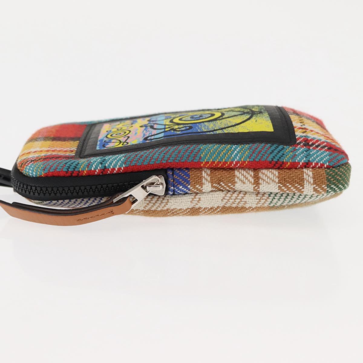 LOEWE Nature Shoulder Bag Canvas Multicolor Silver Auth bs30021