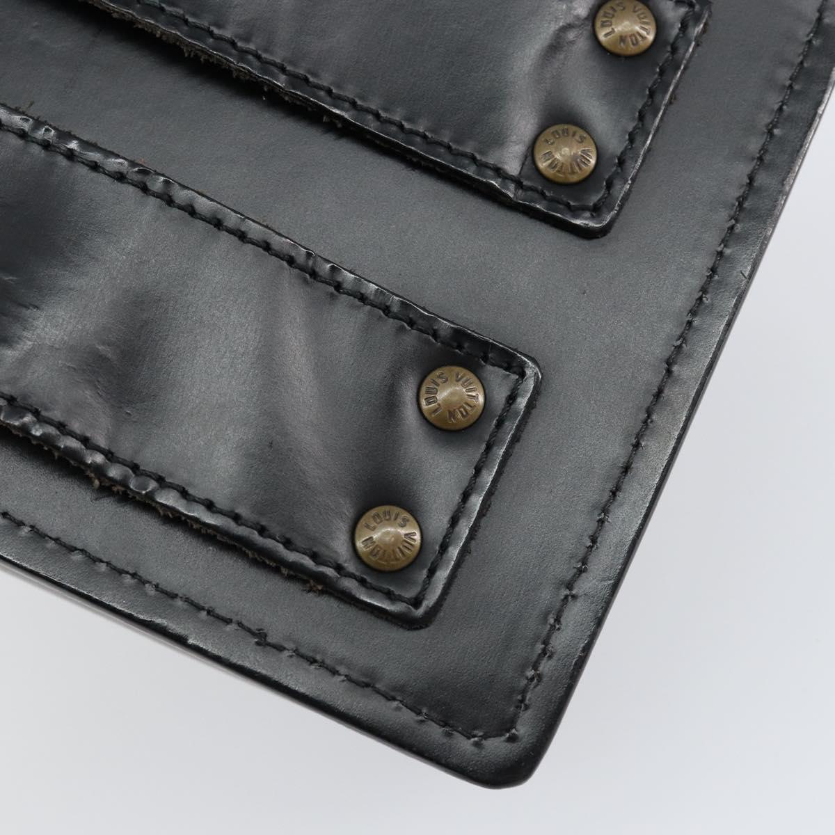 LOUIS VUITTON Pister Shoulder Bag Leather Black M92222 LV Auth bs30025