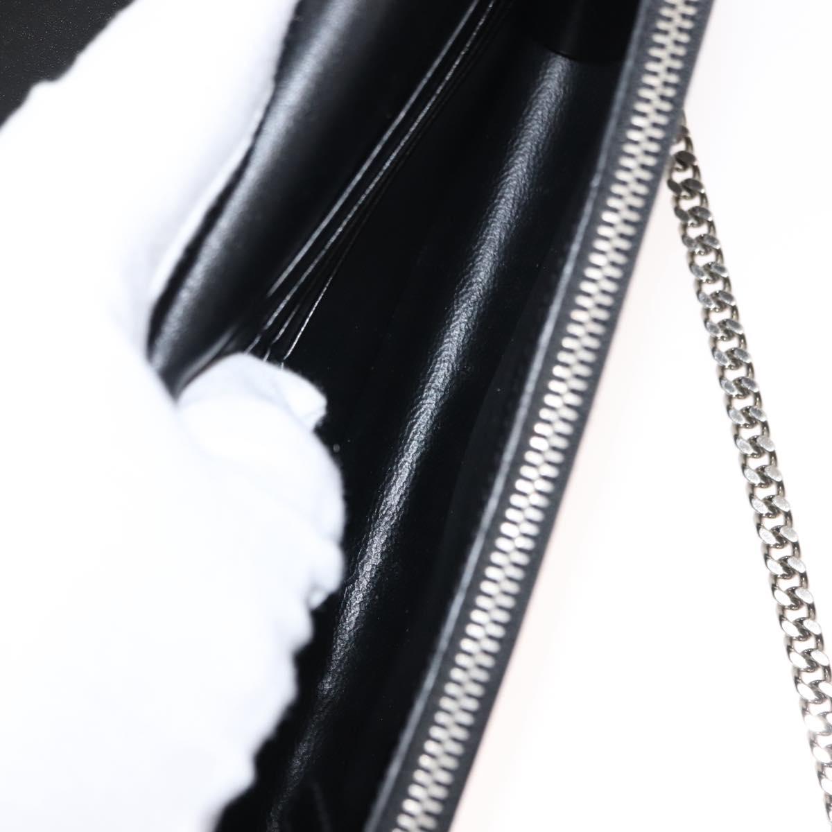 SAINT LAURENT Kate Tassel Chain Shoulder Bag Leather Black Silver Auth bs30026