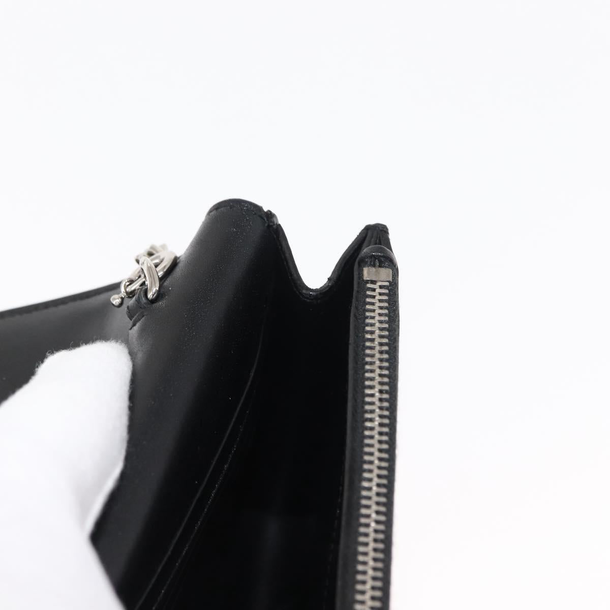 SAINT LAURENT Kate Tassel Chain Shoulder Bag Leather Black Silver Auth bs30026
