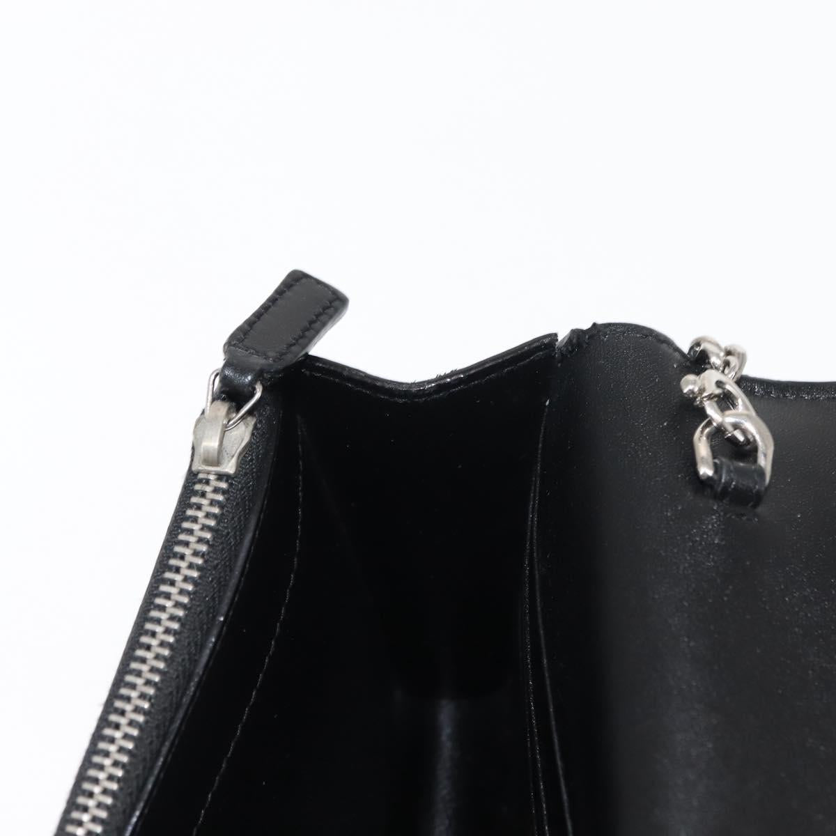 SAINT LAURENT Kate Tassel Chain Shoulder Bag Leather Black Silver Auth bs30026
