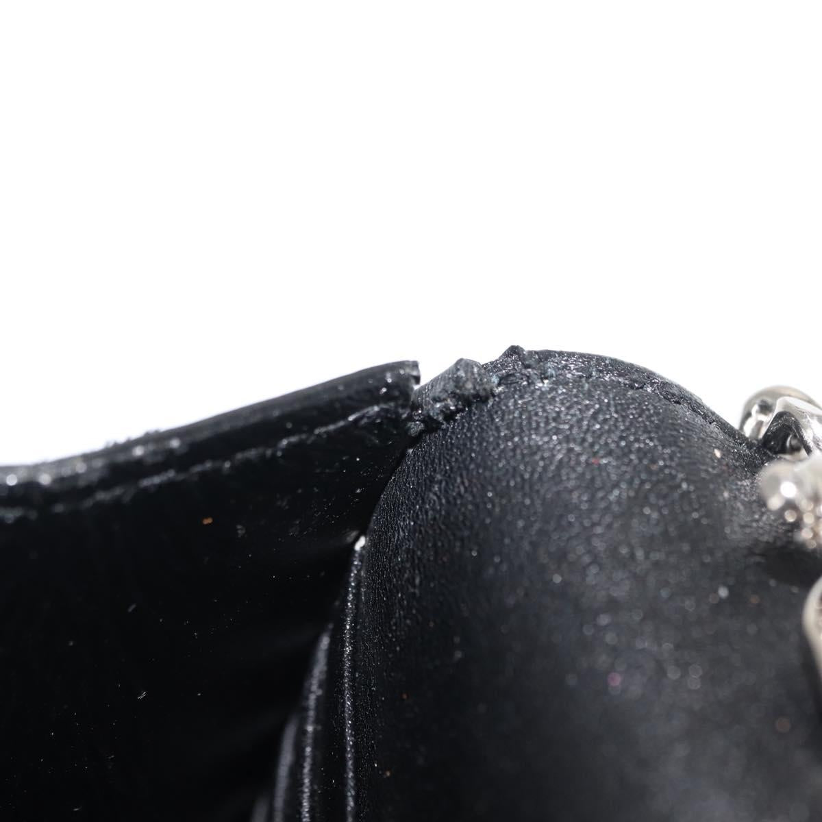 SAINT LAURENT Kate Tassel Chain Shoulder Bag Leather Black Silver Auth bs30026