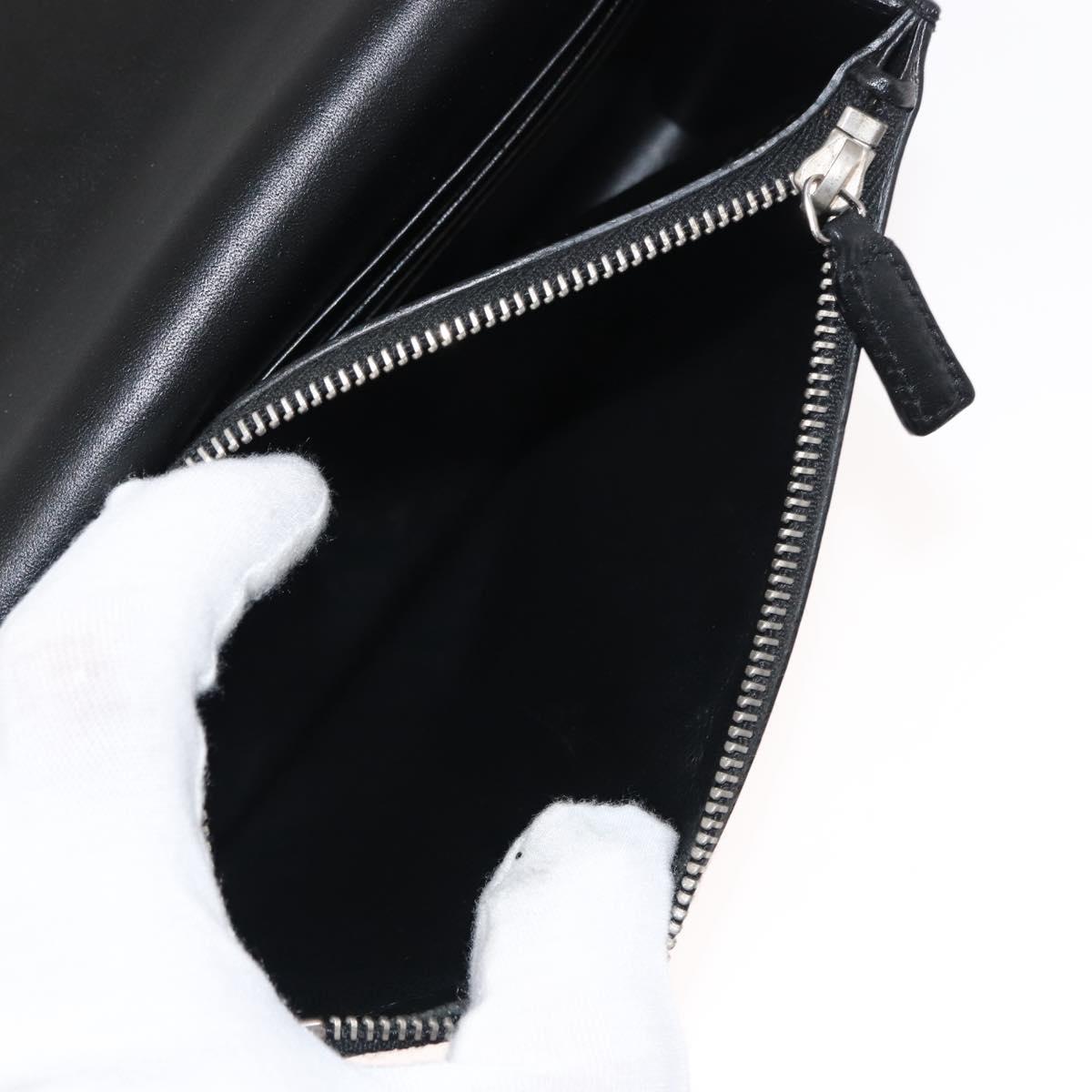 SAINT LAURENT Kate Tassel Chain Shoulder Bag Leather Black Silver Auth bs30026