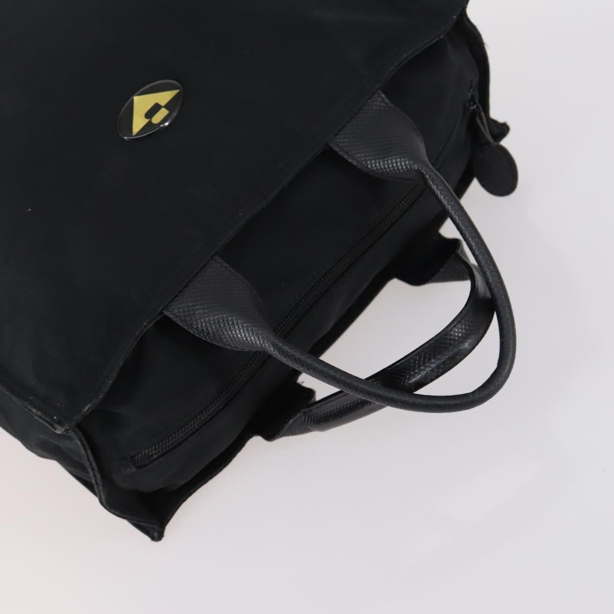 BOTTEGA VENETA Shoulder Bag Nylon 6Set Brown Black beige Auth bs30029