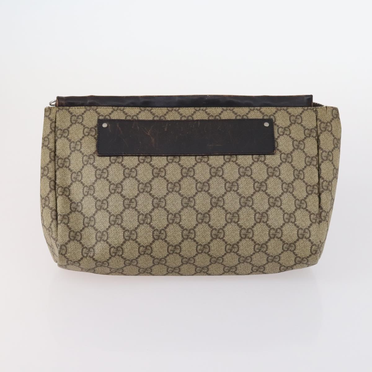 GUCCI GG Supreme Tote Bag PVC Canvas 3Set Beige Gold Auth bs30030