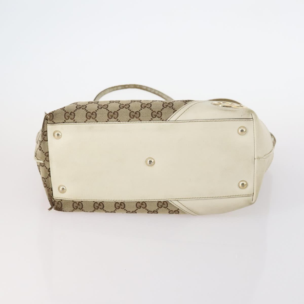 GUCCI GG Supreme Tote Bag PVC Canvas 3Set Beige Gold Auth bs30030