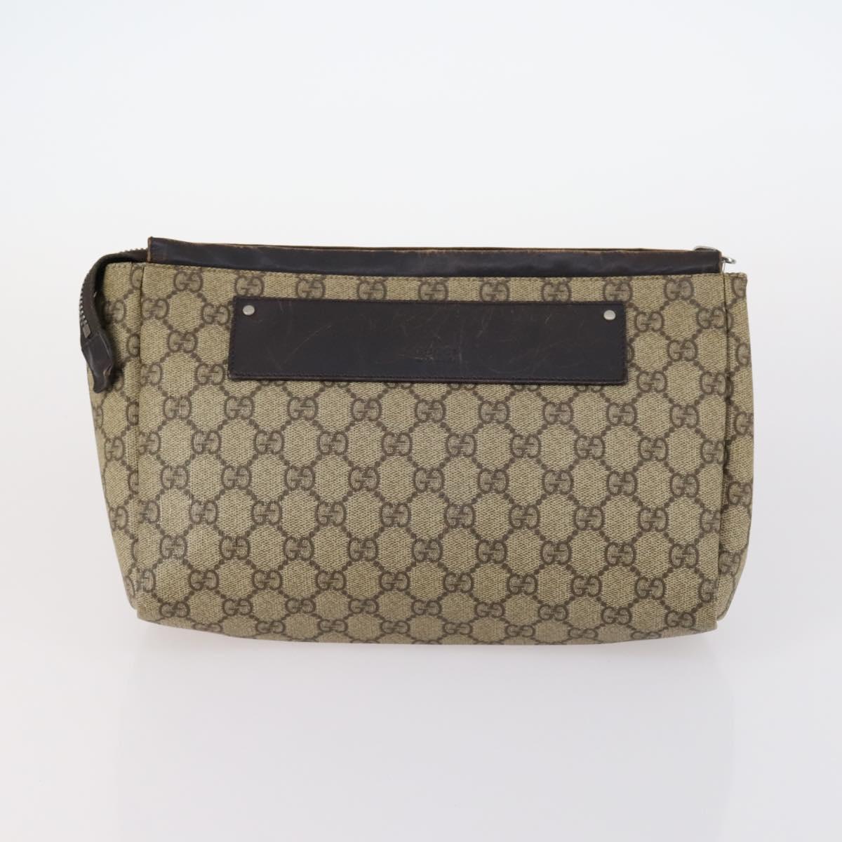 GUCCI GG Supreme Tote Bag PVC Canvas 3Set Beige Gold Auth bs30030