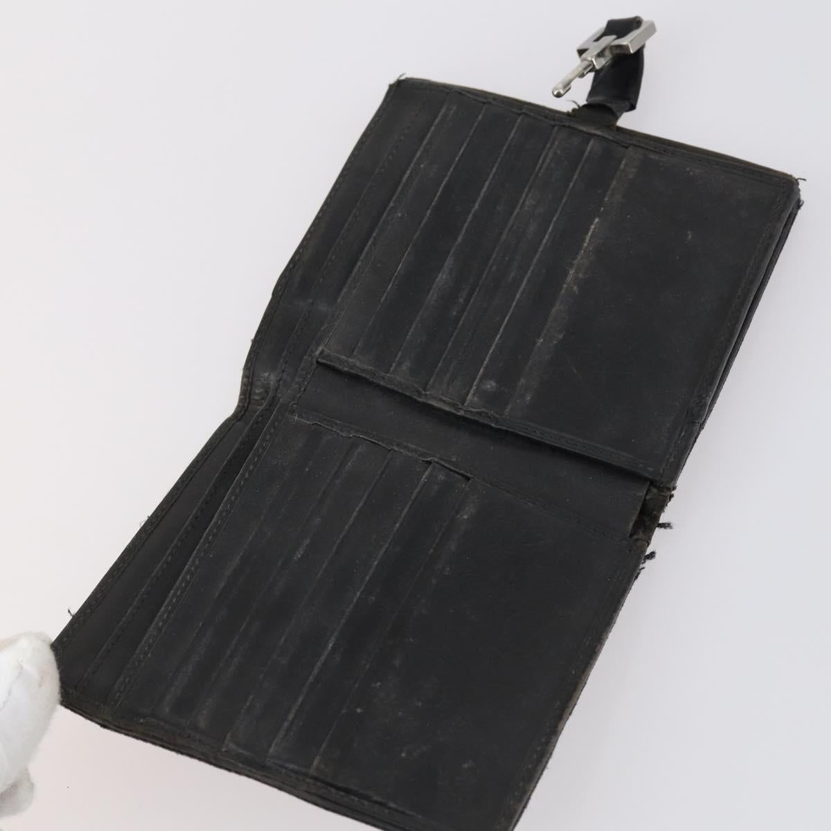 GUCCI GG Canvas Wallet Leather 10 Set Beige Black Auth bs30034