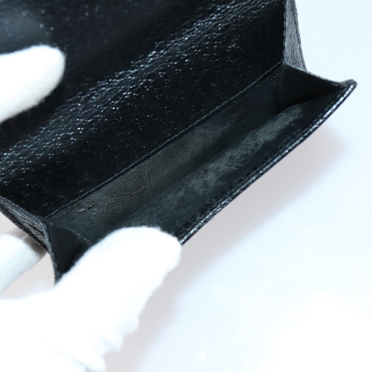 GUCCI GG Canvas Wallet Leather 10 Set Beige Black Auth bs30034